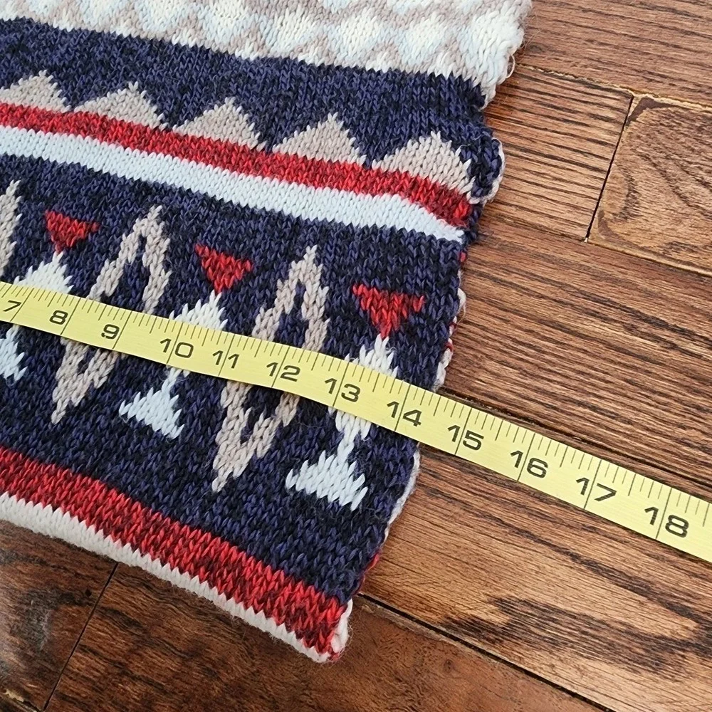 American Eagle Infinity Scarf Womens OS Cream Southwestern Boho Winter Cozy